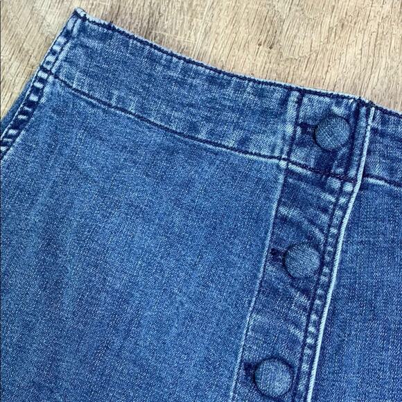 MADEWELL Women's Stretch Denim Asymmetrical Mini Skirt - Picture 6 of 10